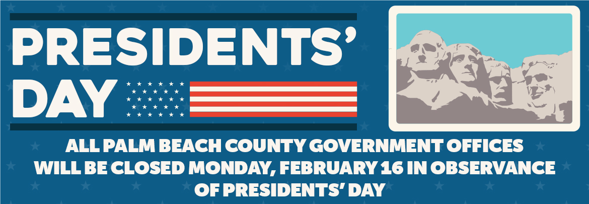 President's Day Banner - PBC Offices closed