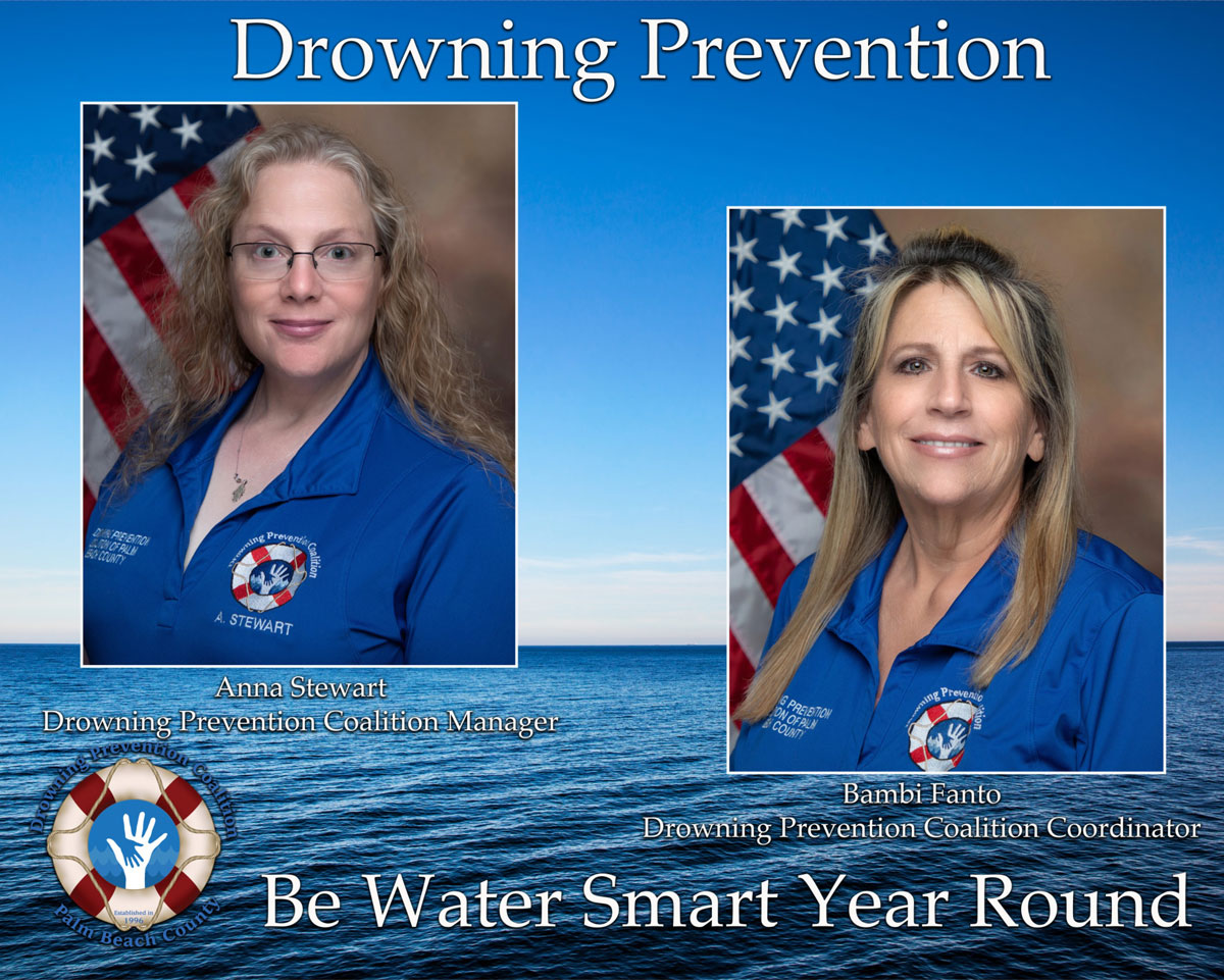 Drowning Prevention Coalition staff, Anna Stewart and Bambi Fanto