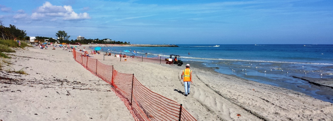 Picture of beach construction project