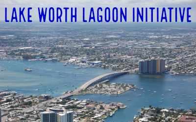 Aerial image showing watershed of Lake Worth Lagoon