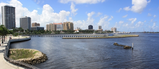 Picture of created estuarine islands along the downtown West Palm Beach Waterfront at South Cove Natural Area