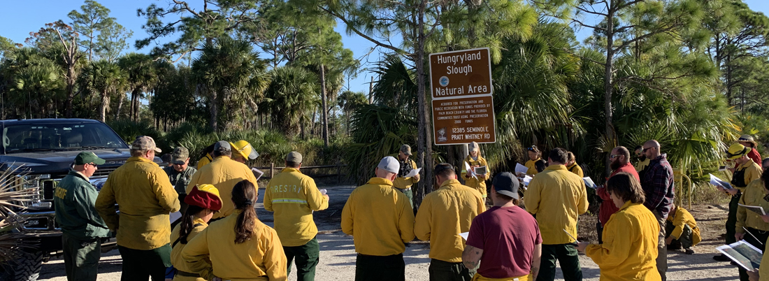 Burn Boss Giving Prescribed Fire Briefing to Burn Crew