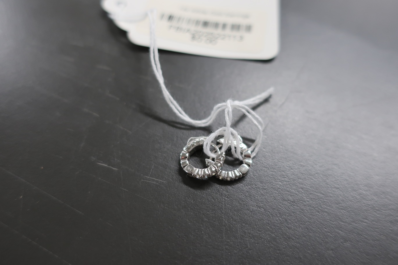 LOT WITH 14k WHITE GOLD EARRINGS WITH DIAMONDS