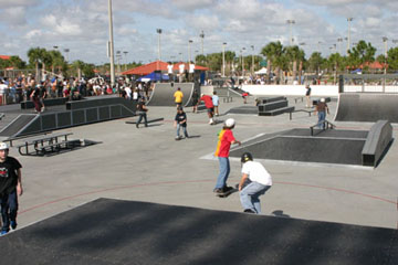 group of skateboarders