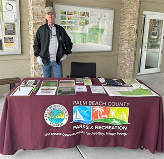 volunteer at table