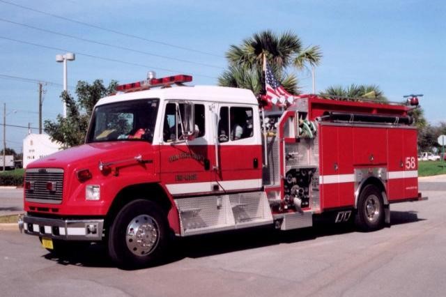 Type of Unit: Engine 
Station: 58 
Year Built:  2006 
Manufacturer:  E-One 
Chassis:  Freightliner FL-80 
Water Capacity:  750 gallons  
Pump Rate:  1250 gallons per minute  
Foam Capacity:  15 gallons