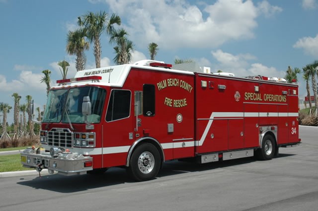 Type of Unit:  Special Operations 
Station:  34 
Year Built:  2001 
Manufacturer:  Ferrara 
Chassis:  Intruder Heavy Rescue