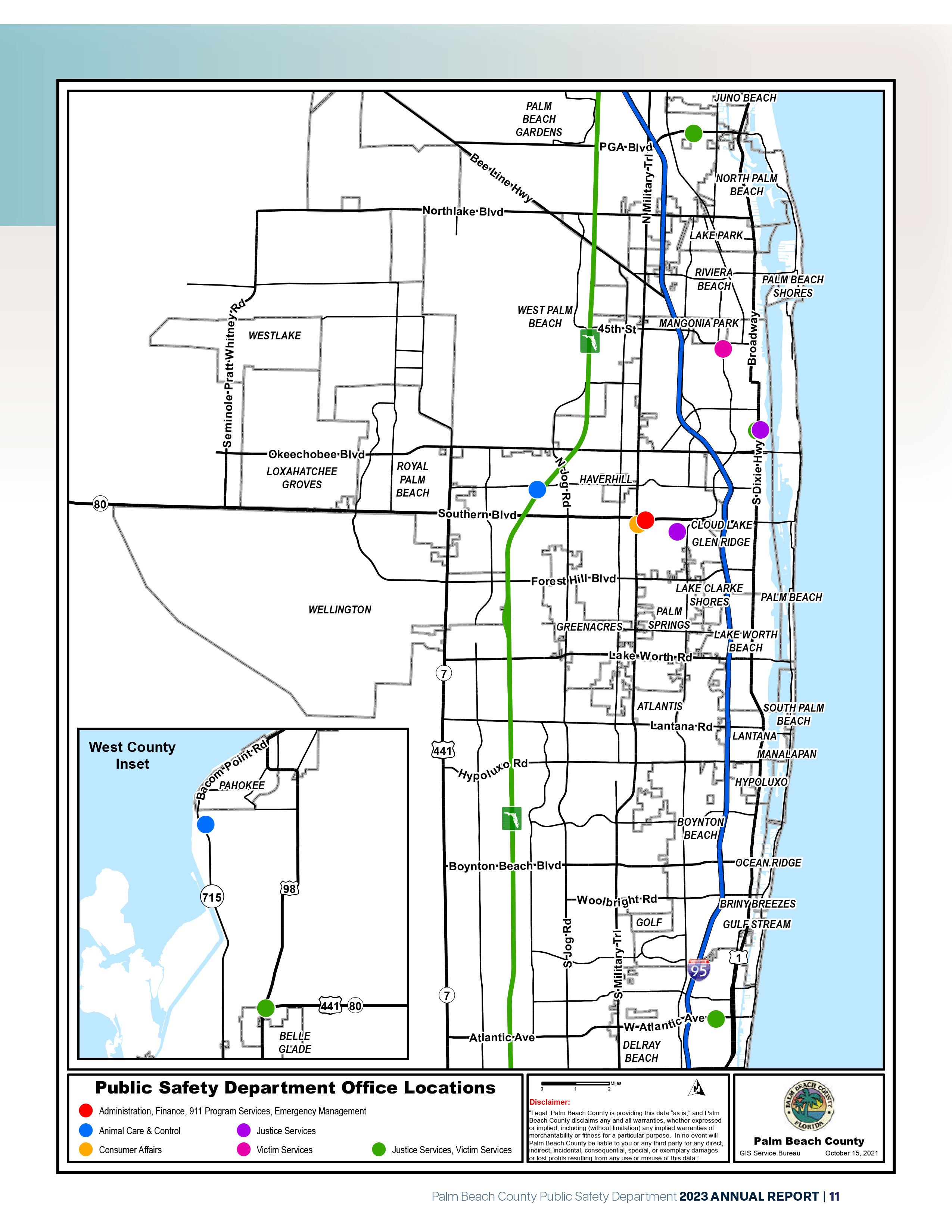 Public Safety Locations map