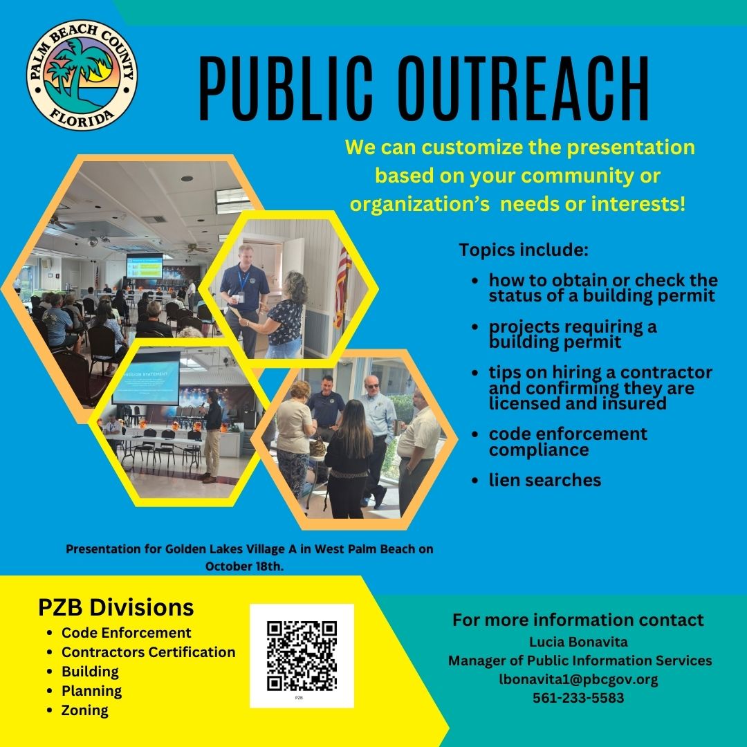 Flyer for public outreach -- full text is directly following the image. images include event photos from presentations at golden lakes community 