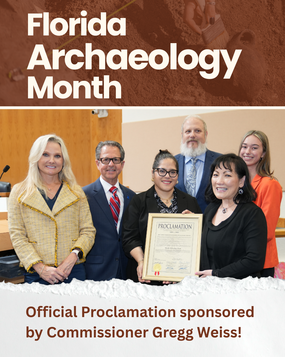 Pictured (l-r) (Front Row: Whitney Carroll, PZB Executive Director; Commissioner Weiss; Dr. Nydia Ponton, Planner; and Thuy Shut