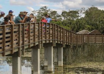 ERM Staff explaining Winding Waters Natural Area